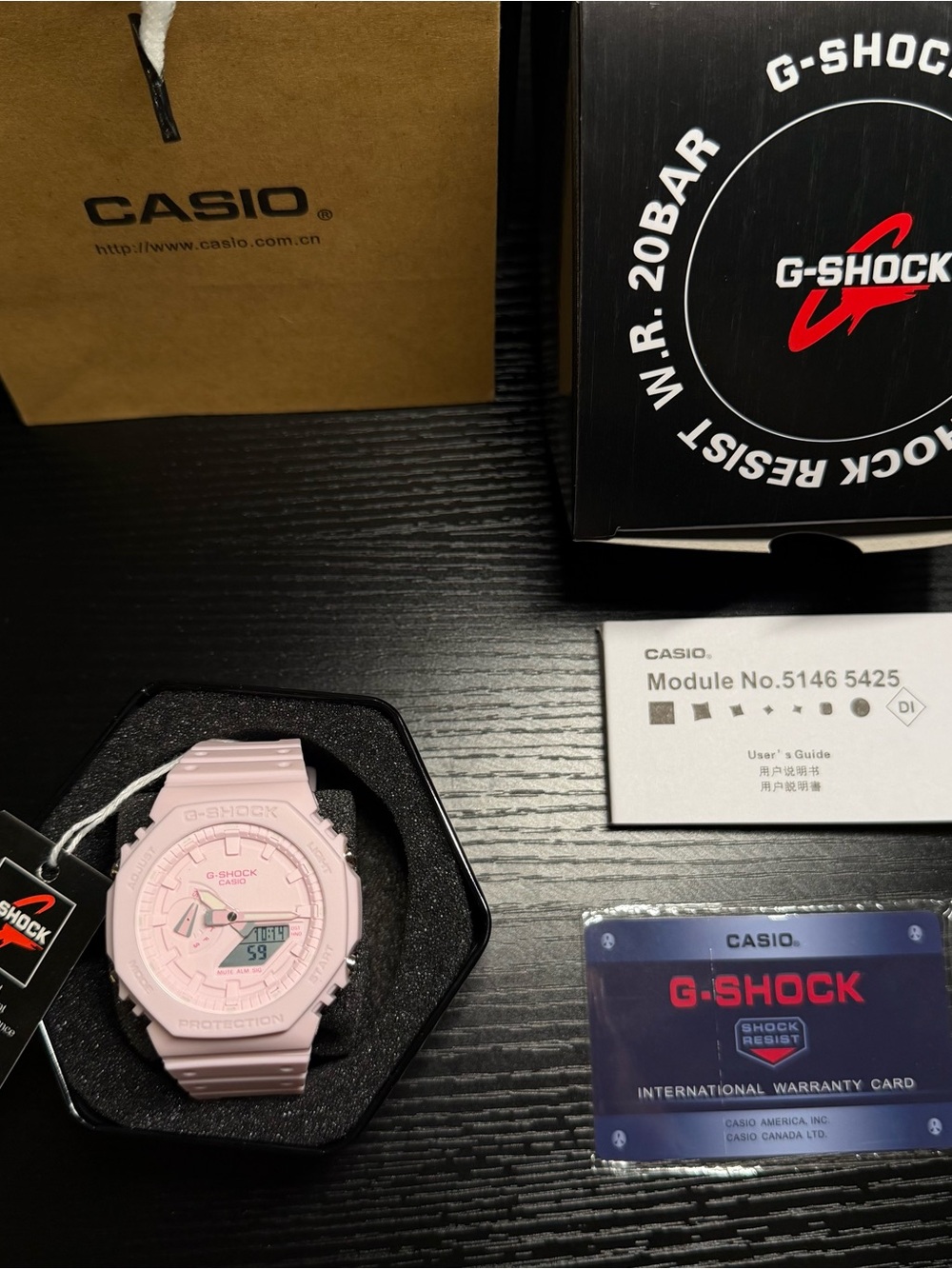 Casio G-Shock Men's Light Pink Resin Watch